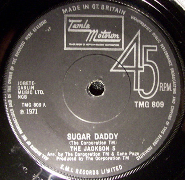 The Jackson 5 : Sugar Daddy (7", Single, Sol)