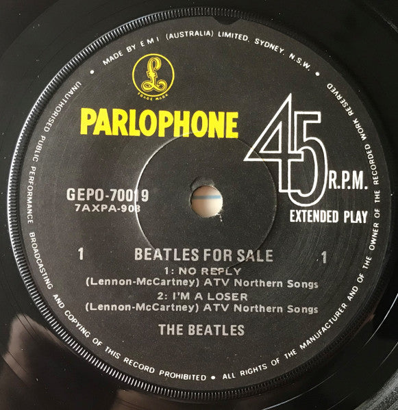 The Beatles : Beatles For Sale (7", EP, Mono, RE)