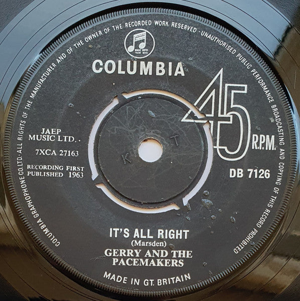 Gerry And The Pacemakers* : You'll Never Walk Alone (7", Single)