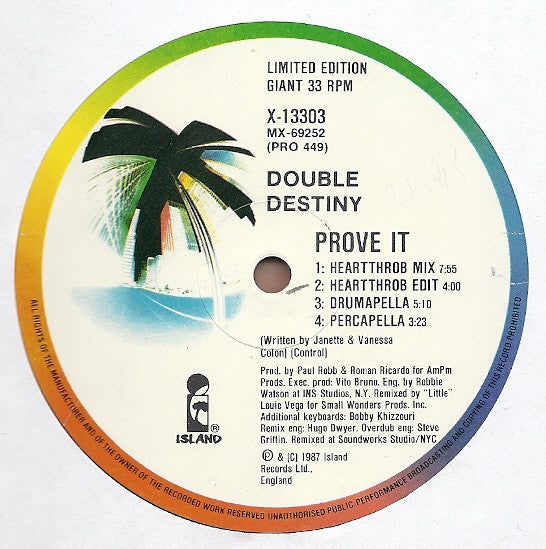 Double Destiny : Prove It (12", Ltd)