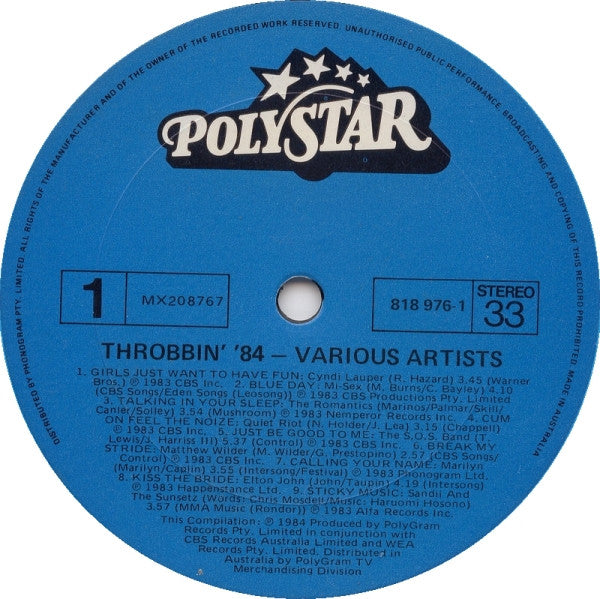 Various : Throbbin '84 (LP, Comp)