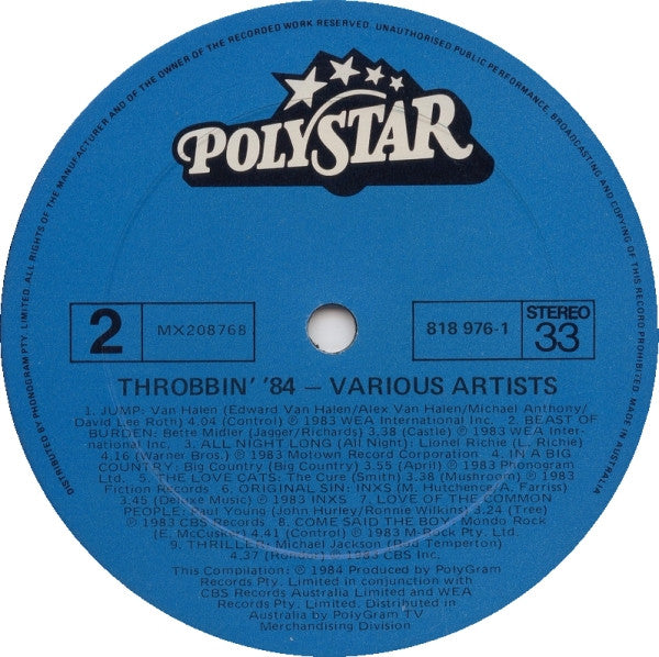 Various : Throbbin '84 (LP, Comp)