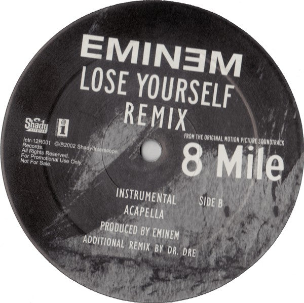 Eminem : Lose Yourself (Remix) (12", Promo)