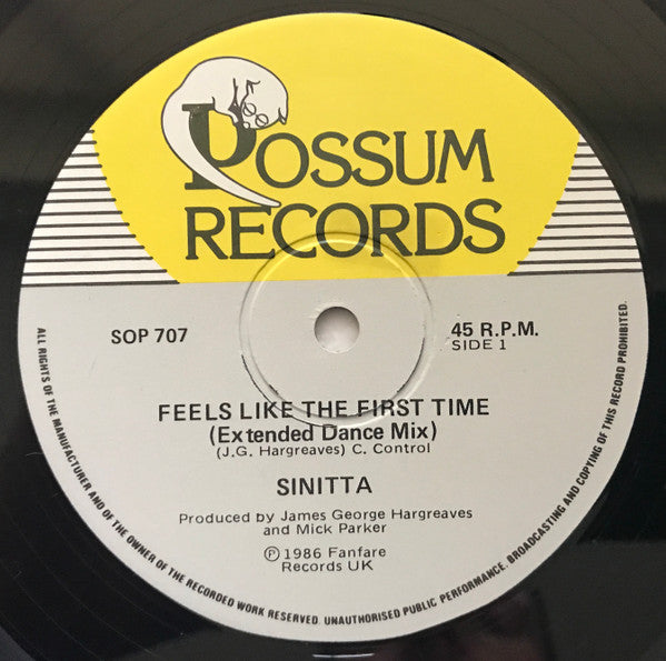 Sinitta : Feels Like The First Time (12", Single)