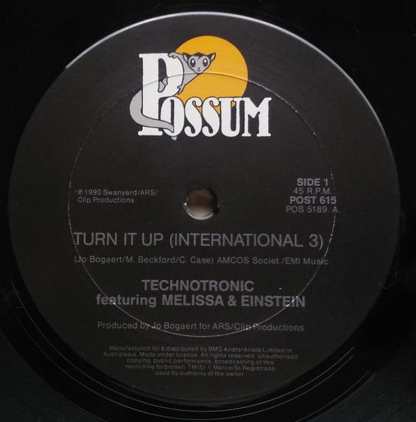 Technotronic Featuring Melissa & Einstein (2) : Turn It Up (12")