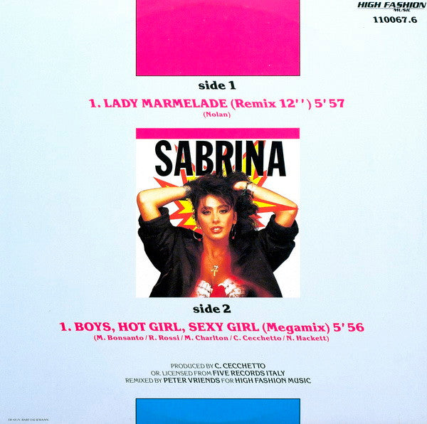 Sabrina : Lady Marmelade (Remix) (12")