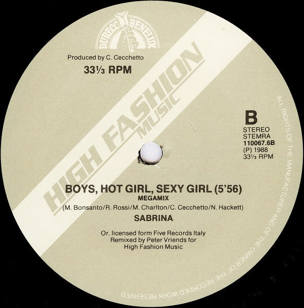 Sabrina : Lady Marmelade (Remix) (12")