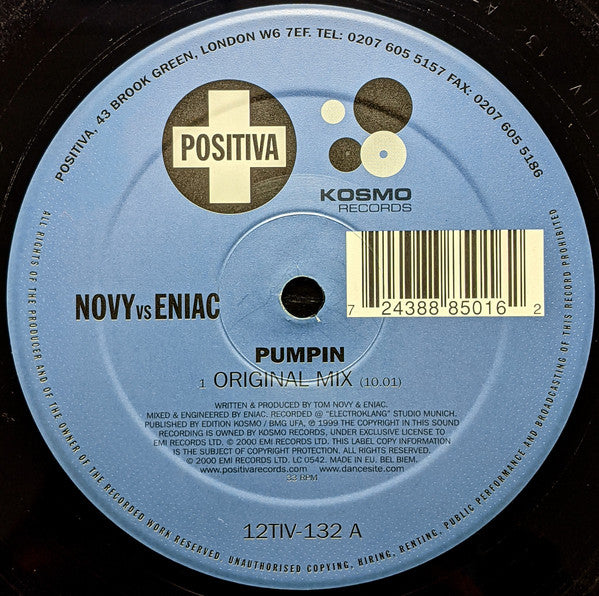 Novy Vs Eniac* : Pumpin (12")