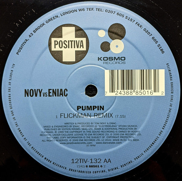 Novy Vs Eniac* : Pumpin (12")