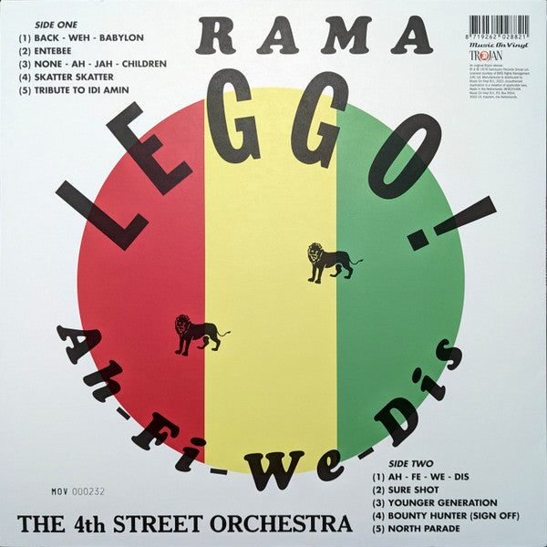 The 4th Street Orchestra : Leggo! Ah-Fe-We-Dis (LP, Ltd, Num, Ora)