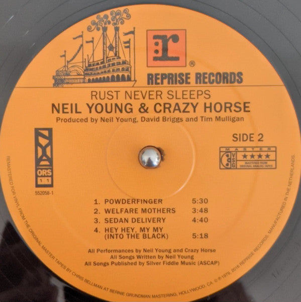 Neil Young & Crazy Horse : Rust Never Sleeps (LP, Album, RE, RM)