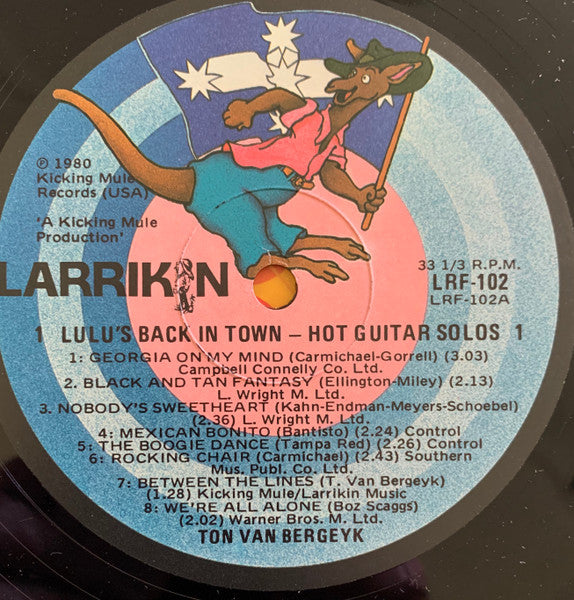 Ton Van Bergeyk* : Lulu's Back In Town (Hot Guitar Solos) (LP, Album)