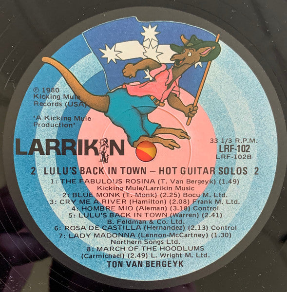 Ton Van Bergeyk* : Lulu's Back In Town (Hot Guitar Solos) (LP, Album)