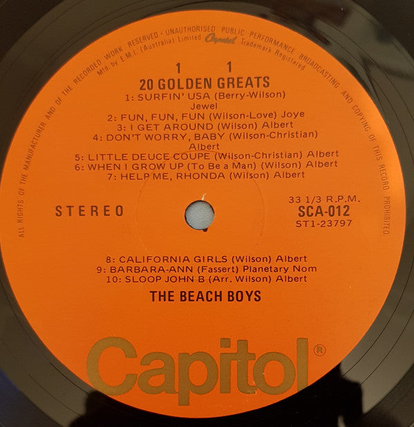 The Beach Boys : 20 Golden Greats (LP, Comp)