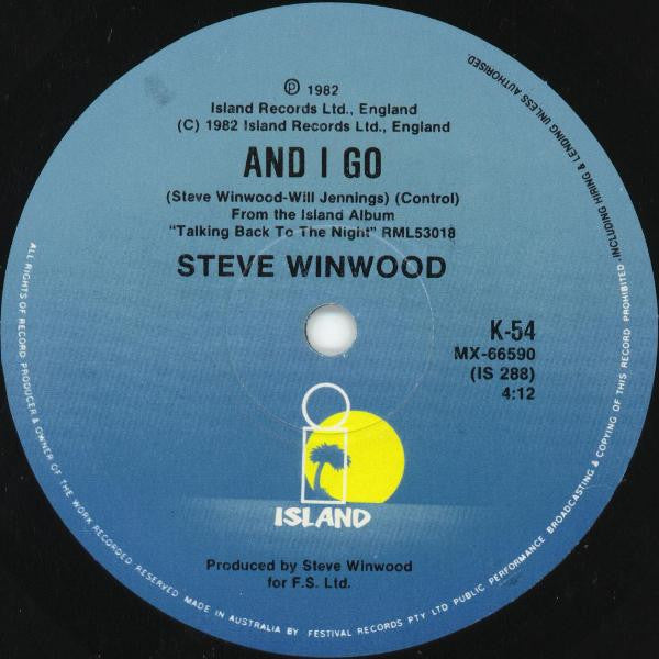 Steve Winwood : Higher Love (7", Single)