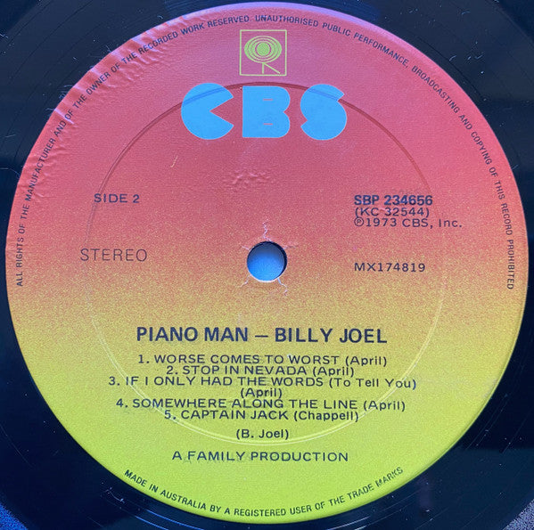 Billy Joel : Piano Man (LP, Album, RE)