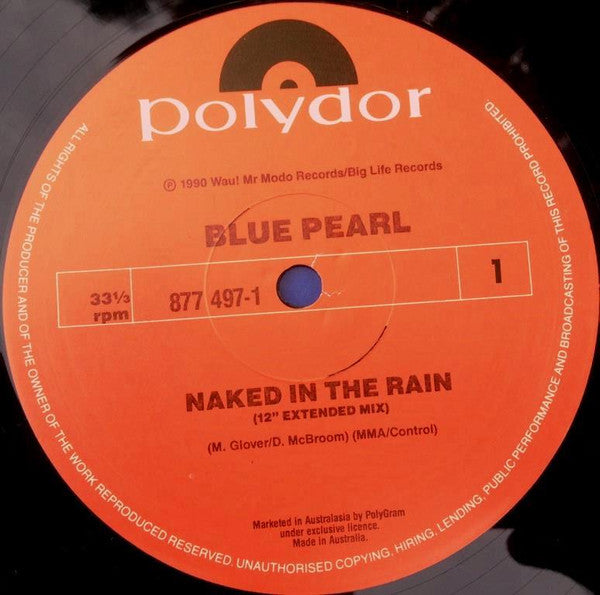 Blue Pearl : Naked In The Rain (12", Single)