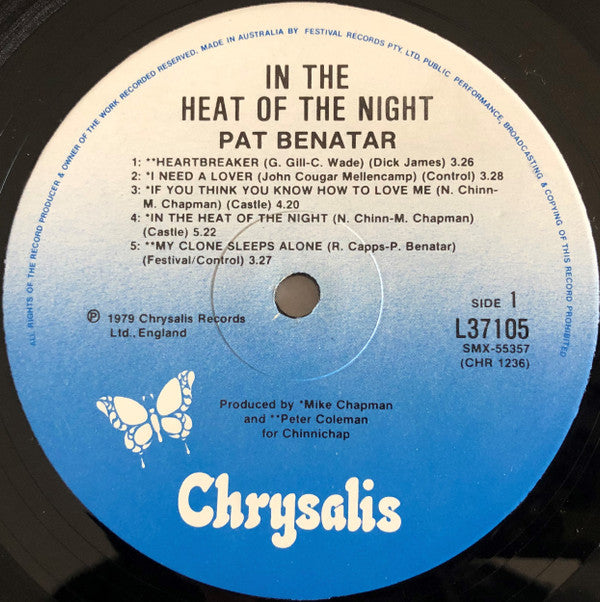 Pat Benatar : In The Heat Of The Night (LP, Album)