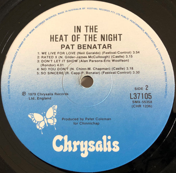 Pat Benatar : In The Heat Of The Night (LP, Album)