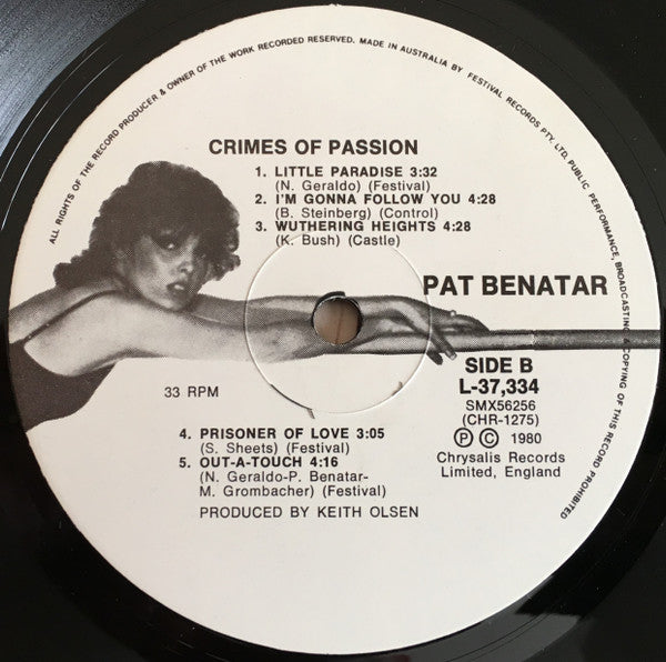 Pat Benatar : Crimes Of Passion (LP, Album)