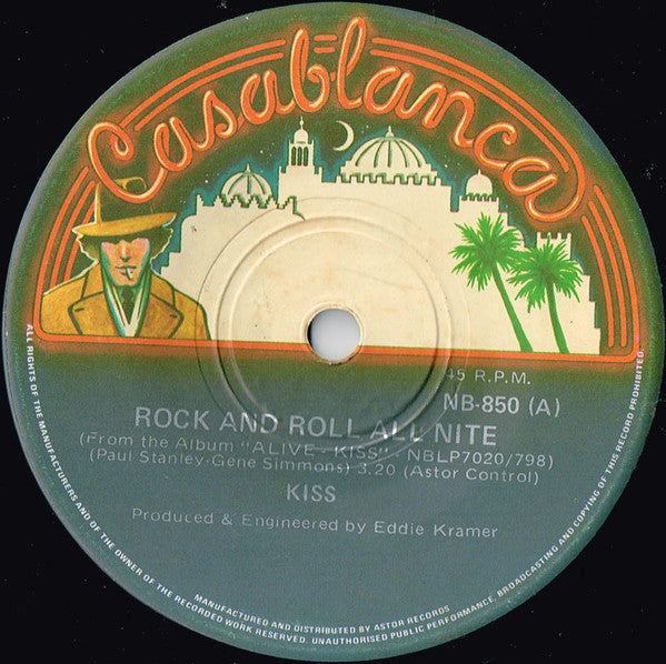 Kiss : Rock And Roll All Nite (7", Single)