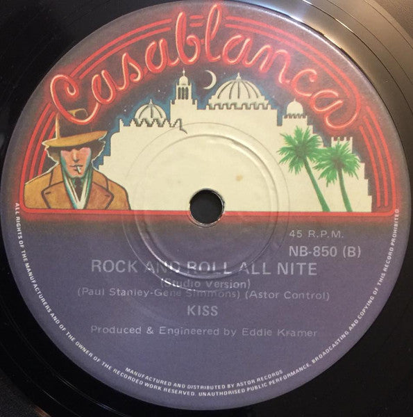 Kiss : Rock And Roll All Nite (7", Single)