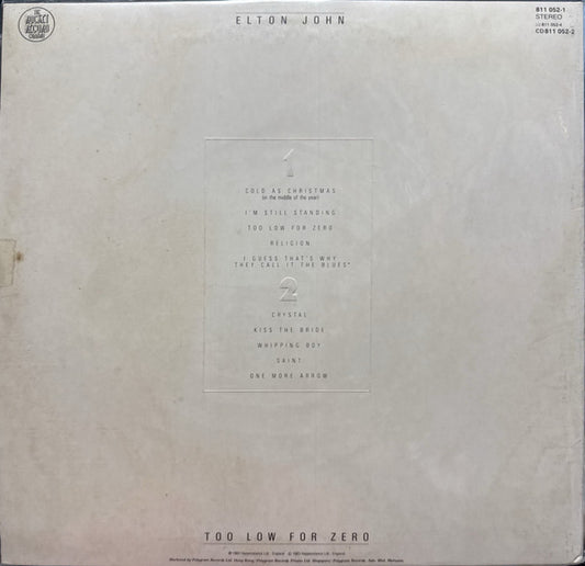 Elton John : Too Low For Zero (LP, Album)