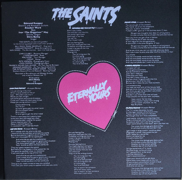 The Saints (2) : Eternally Yours (LP, Album, RE)