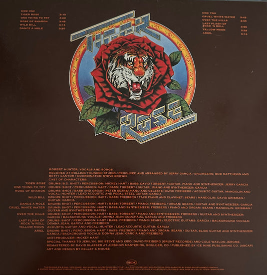 Robert Hunter : Tiger Rose (LP, Album, RE, RM, 50t)