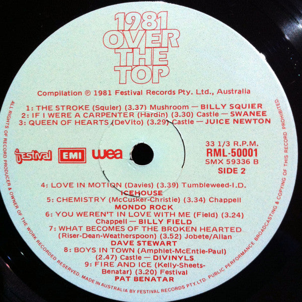 Various : 1981 Over The Top (LP, Comp)