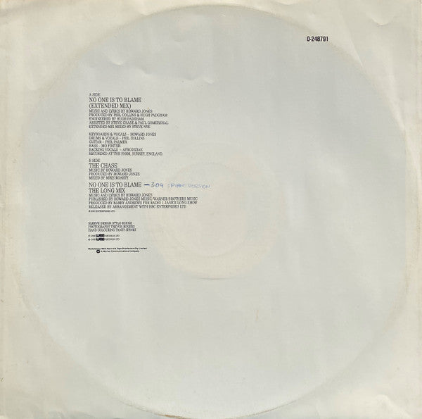 Howard Jones : No One Is To Blame (12", Single)