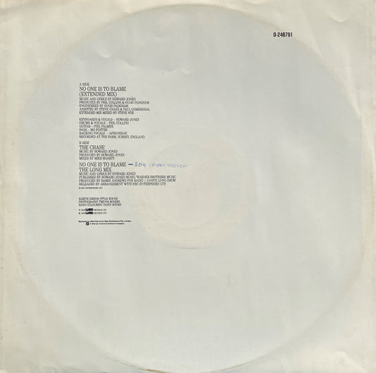 Howard Jones : No One Is To Blame (12", Single)