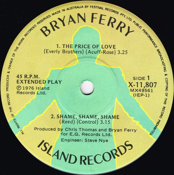 Bryan Ferry : Extended Play (7", EP)