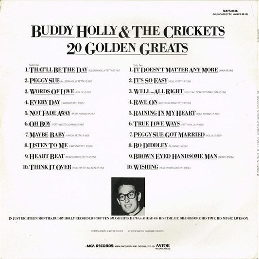 Buddy Holly & The Crickets (2) : 20 Golden Greats (LP, Comp)