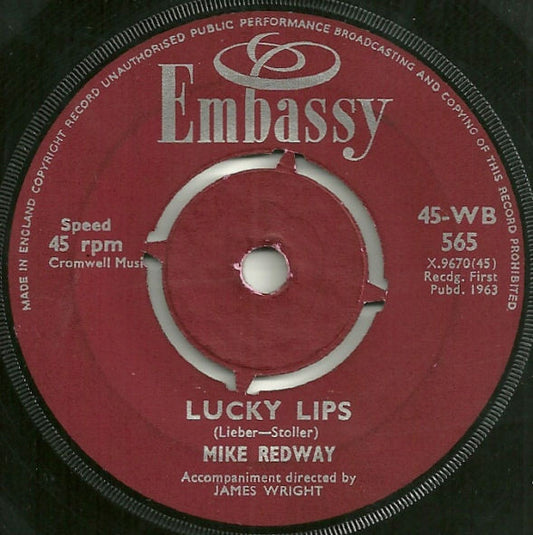 Mike Redway : Lucky Lips / Do You Want To Know A Secret (7")