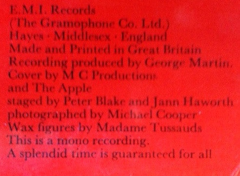The Beatles : Sgt. Pepper's Lonely Hearts Club Band (LP, Album, Mono)
