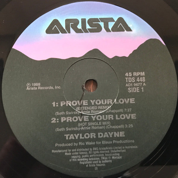 Taylor Dayne : Prove Your Love (12", Single)