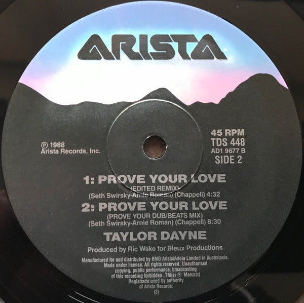 Taylor Dayne : Prove Your Love (12", Single)