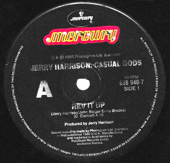 Jerry Harrison : Casual Gods* : Rev It Up (7", Single)