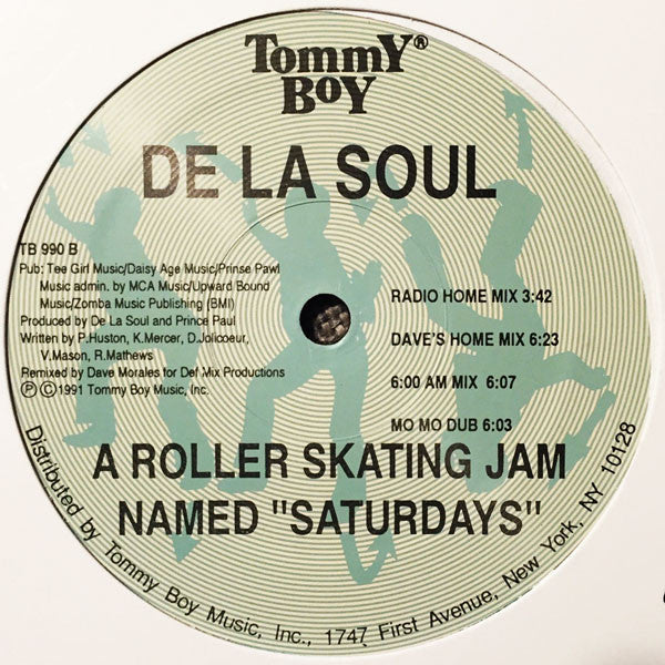 De La Soul : A Roller Skating Jam Named "Saturdays" (12", Single, RE)