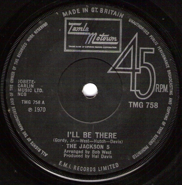 The Jackson 5 : I'll Be There (7", Single, Sol)