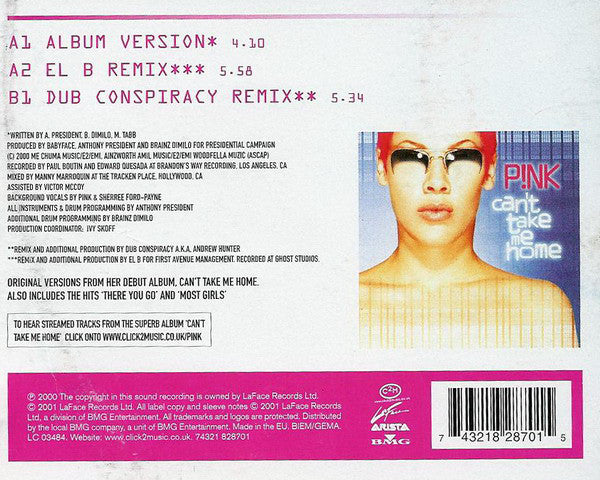 P!NK : You Make Me Sick (12", Single)