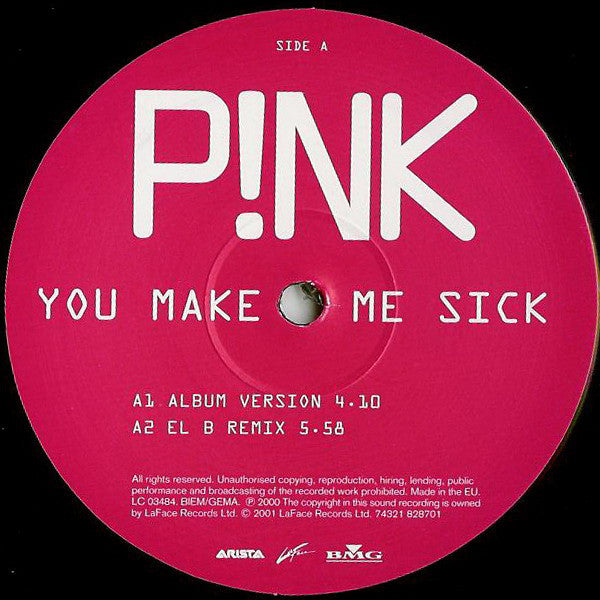 P!NK : You Make Me Sick (12", Single)