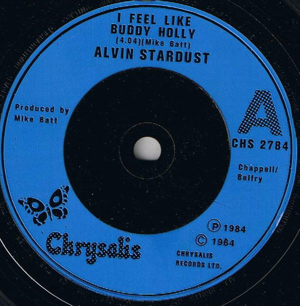 Alvin Stardust : I Feel Like Buddy Holly (7", Single, Blu)