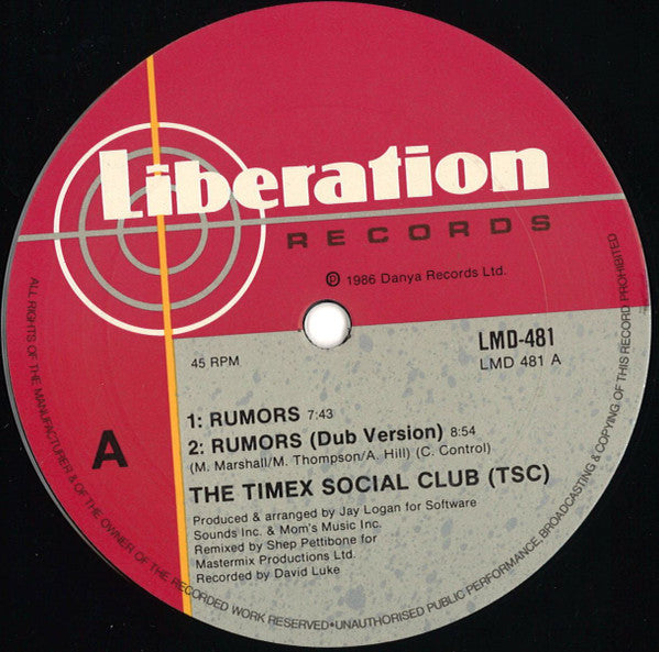 Timex Social Club : Rumors (12")