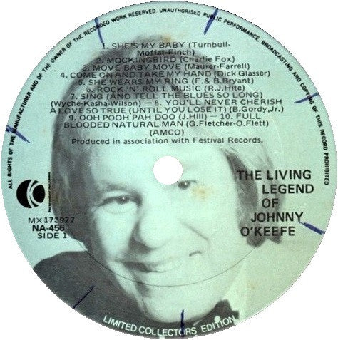 Johnny O'Keefe : The Living Legend Of Johnny O'Keefe (LP, Comp, Gat)