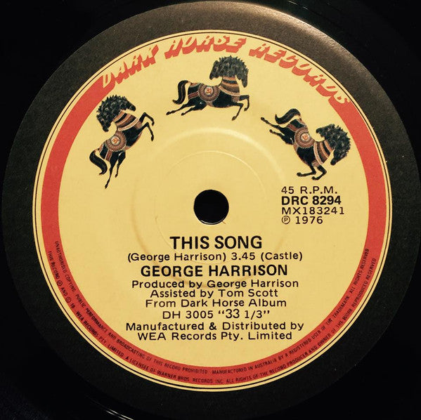 George Harrison : This Song (7", Single)