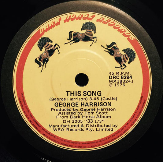 George Harrison : This Song (7", Single)