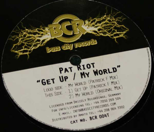 Pat Riot : Get Up / My World (12")