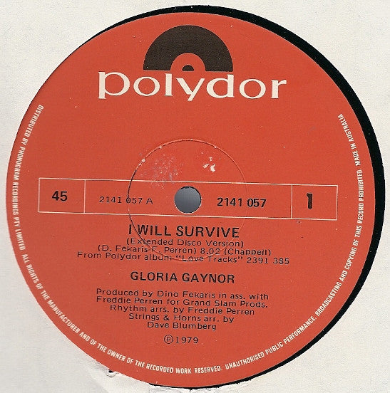 Gloria Gaynor : I Will Survive (12", M/Print)